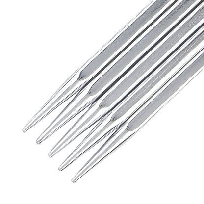 Knitter's Pride 06"/15 cm 2.25 mm/US 1 Nova Platina Cubics Double Point Needles